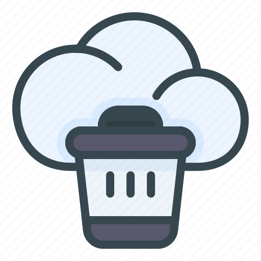 Trash, cloud, weather, storage, data icon - Download on Iconfinder