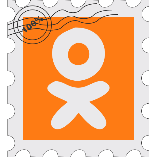 Odnoklassniki, ok, postage, social, media icon - Free download
