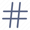 signs, social, essentials, hashtag, tag icon