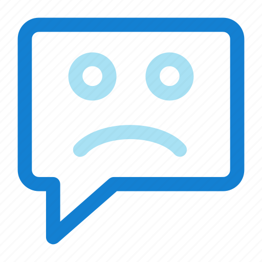 Bubble, chat, emoji, message, sad, smiley icon icon - Download on Iconfinder