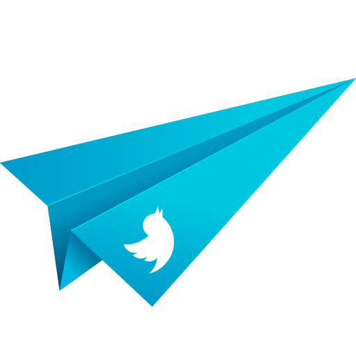 blue, origami, paper plane, social media, twitter icon