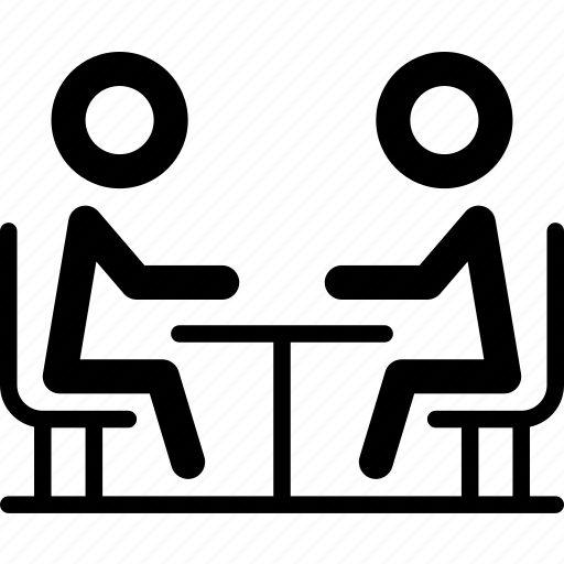 Couple, meal, restaurant, sitting, table, talk icon - Download on Iconfinder