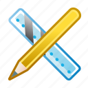 pencil, rule, settings, tools, design, graphic, write