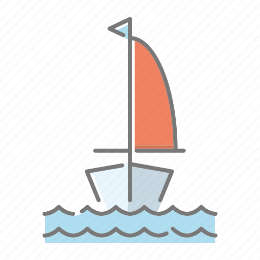 Beach, sailboat, sailing, sea, seaside, travel, vacations icon - Download on Iconfinder