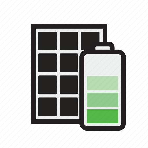 Battery, electricity, home, panel, power, solar, storage icon - Download on Iconfinder