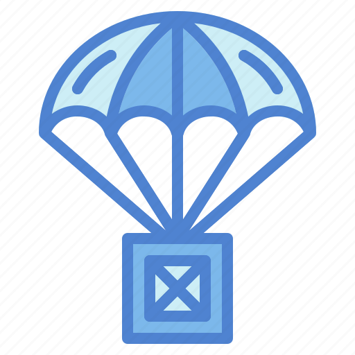 Box, help, parachute, solidarity icon - Download on Iconfinder
