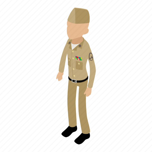 Army, camouflage, isometric, military, object, retro, soldier icon - Download on Iconfinder