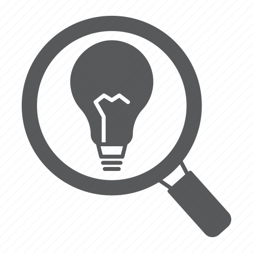 Finder, solution, business, magnifier, lightbulb, idea icon - Download on Iconfinder