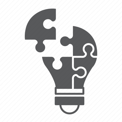 Light, bulb, puzzle, piece, solution, business, lightbulb icon - Download on Iconfinder