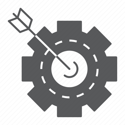 Target, arrow, cogwheel, solution, business, strategy icon - Download on Iconfinder