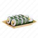 kimbab, korean rice roll, nori-wrapped, flavorful, snack 