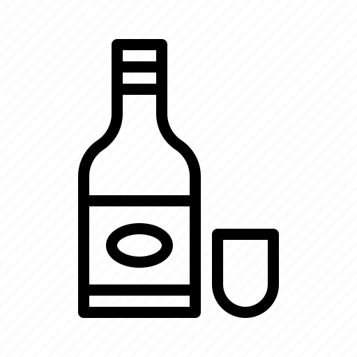 Soju, korean, traditional, alcohol, glass icon - Download on Iconfinder