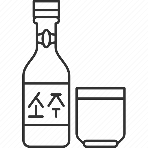 Soju, liquor, alcohol, drink, beverage icon - Download on Iconfinder