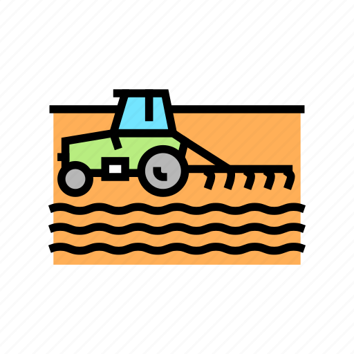 Agricultural, cultivating, field, seeds, sowing, tractor icon - Download on Iconfinder