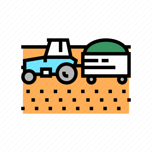 Agricultural, field, harvest, seeds, sowing, tractor icon - Download on Iconfinder