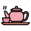 tea, drink, beverage, hot, spa, cup, teapot 
