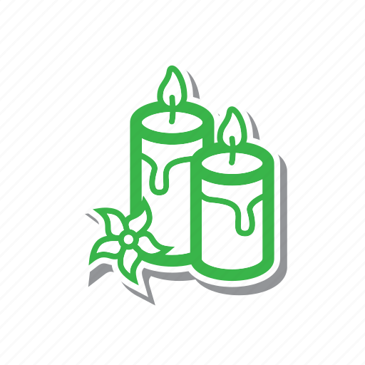 Candle, cartoon, illustration, line, spa, thin, thin line icon - Download on Iconfinder