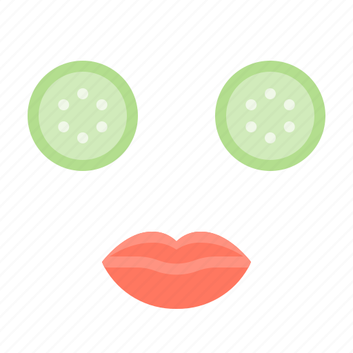 Cucumber, face masks, lips, spa icon - Download on Iconfinder