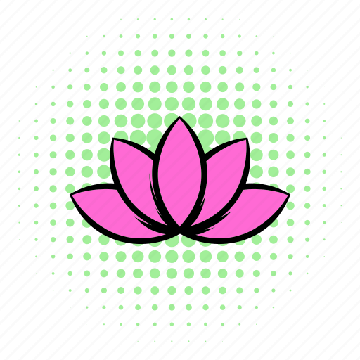 Comics, floral, flower, lotus, nature, petal, silhouette icon - Download on Iconfinder