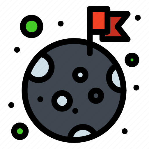 Flag, moon, planet, space icon - Download on Iconfinder