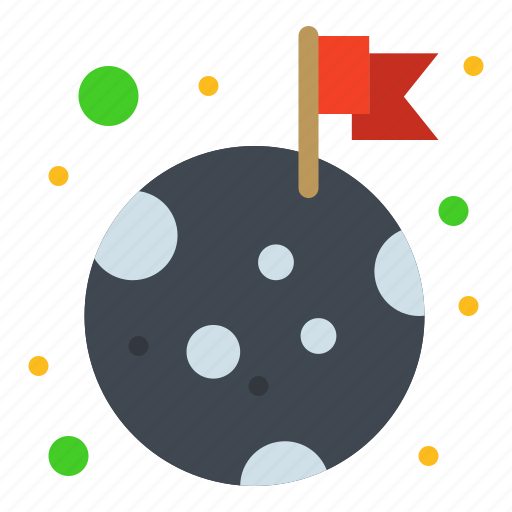 Flag, moon, planet, space icon - Download on Iconfinder