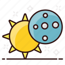 eclipse, planet, planetary system, solar, solar eclipse, space, sun eclipse