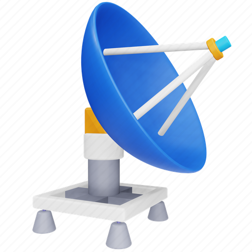 Satellite, space, dish, gps, antenna, radar 3D illustration - Download on Iconfinder