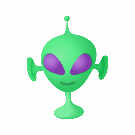 Alien, cartoon, character, extraterrestrial, green, monster, space icon - Download on Iconfinder