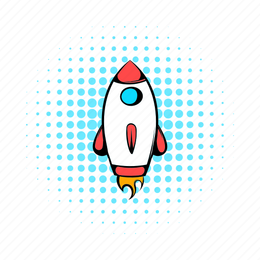 Comics, fire, rocket, science, ship, space, spaceship icon - Download on Iconfinder
