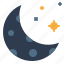 astronomical, crescent, moon, space 