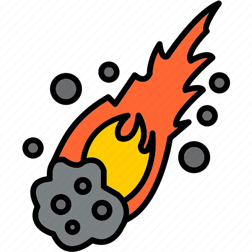 Meteor, fire, magic, skill icon - Download on Iconfinder