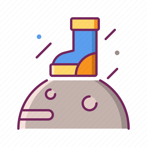 Astronaut, foot, landing, moon, moon landing, surface icon - Download on Iconfinder