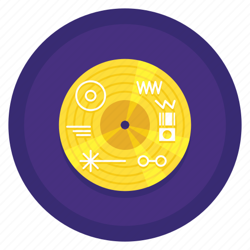 Golden, record, space, voyager icon - Download on Iconfinder