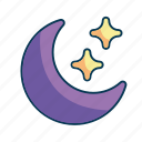 moon, night, moon and stars, moon phase, stars, astronomy, meteorology, nature, space