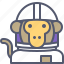 astronaut, interstellar, monkey, space, travel 
