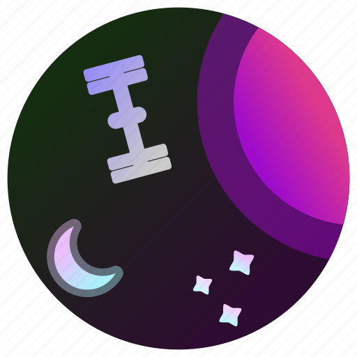Astronomy, moon, planet, satellite, space, stars, universe icon - Download on Iconfinder