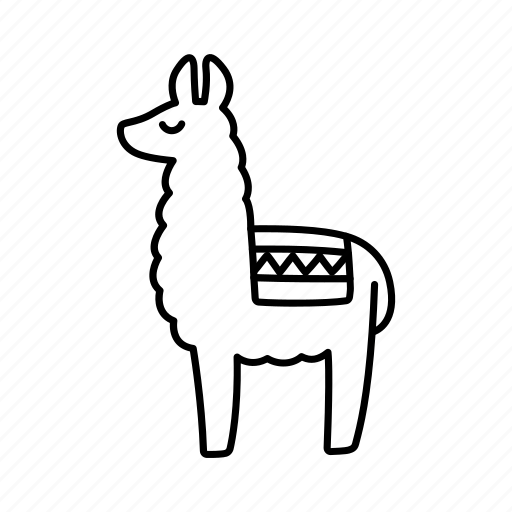 Llama, doodle, alpaca, animal, peru, south america icon - Download on Iconfinder
