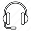 headset, vector, thin, isolated 