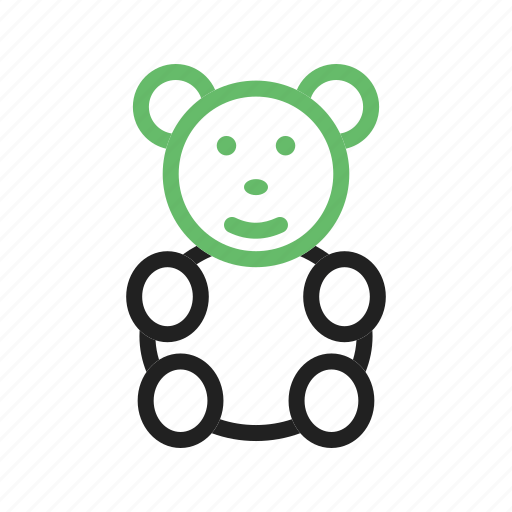Bear, bow, brown, small, stuffed, teddy, toy icon - Download on Iconfinder