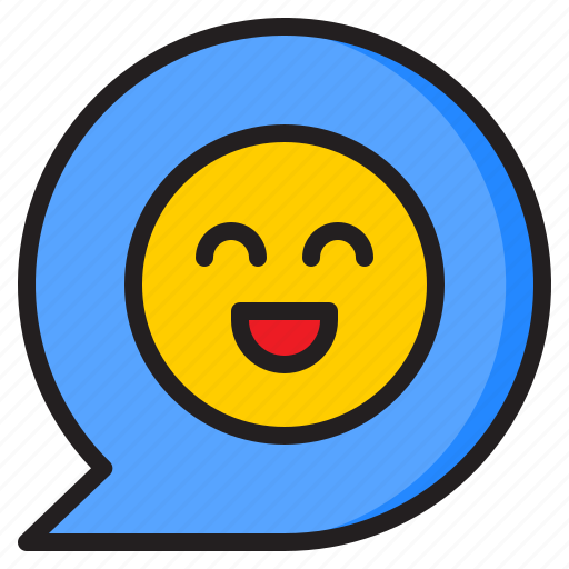 Bubble, talk, smile, conversation, speech icon - Download on Iconfinder