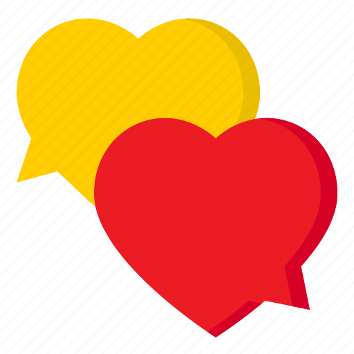 Bubble, speech, love, heart, chat icon - Download on Iconfinder