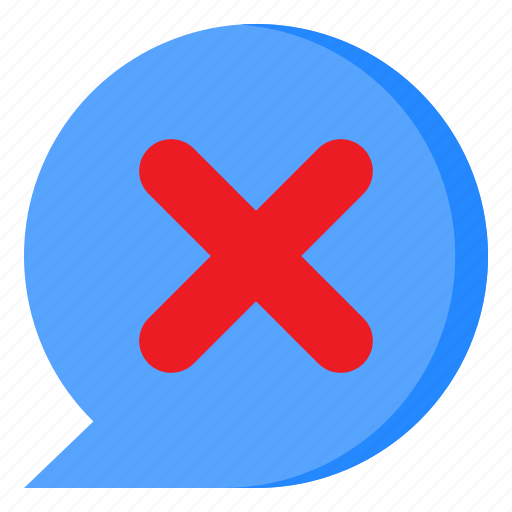 Speech, bubble, delete, conversation, communication icon - Download on Iconfinder