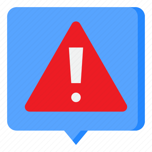 Warning, bubble, inbox, message, speech icon - Download on Iconfinder