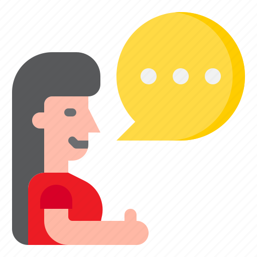 Woman, talk, conversation, speech, bubble icon - Download on Iconfinder