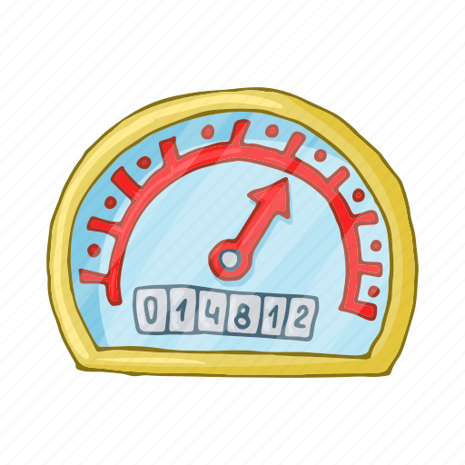 Car, cartoon, meter, mileage, power, speed, speedometer icon - Download on Iconfinder