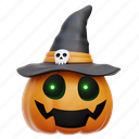 pumpkin, witch, halloween, wizard 