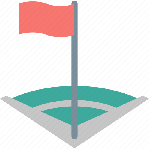 Flag, baseball, corner, game, golf, play, sport icon - Download on Iconfinder