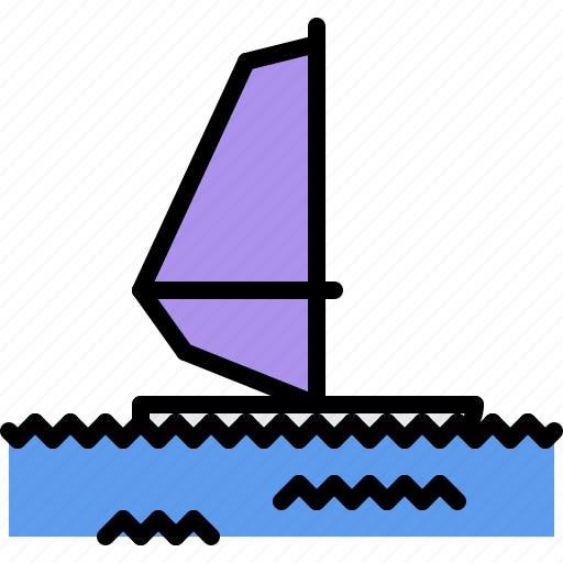 Board, equipment, games, olympic, sail, sport, windsurfing icon - Download on Iconfinder