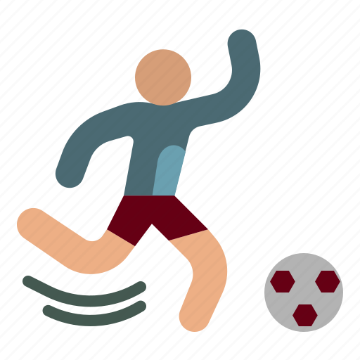 Football, kick, ball, footballplayer, player icon - Download on Iconfinder