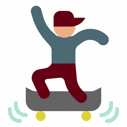 Skateboarding, skate, skater, skating, ollie icon - Download on Iconfinder